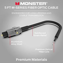 Load image into Gallery viewer, Monster M-Series 1000 Fiber Optical Audio Toslink Cable, Sound Bar Optical Audio Cable with Gold Connectors, 5ft