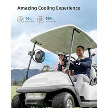 Load image into Gallery viewer, Koonie 10000mAh Rechargeable Portable Fan, 8-Inch Battery Operated Small Clip on Fan, USB Car Fan 4 Speeds, Sturdy Clamp for Office Desk Golf Cart Stroller Outdoor Travel Camping Tent Gym Treadmill