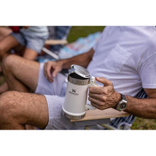 Load image into Gallery viewer, Stanley Classic Bottle Opener Beer Stein 24 oz | Flip Up Lid and Heavy Duty Handle with Built In Bottle Opener | Insulated Stainless Steel Beer Mug | BPA-Free | Hammertone Green