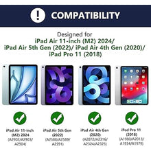 Load image into Gallery viewer, KBCASE for iPad Air 11 inch (M2) 2024 Case with Keyboard, Keyboard Case for iPad Air 5th/4th Generation/for iPad Pro 11 2018, Detachable Bluetooth Keyboard Tablet Case with Pencil Holder(Dark Blue)