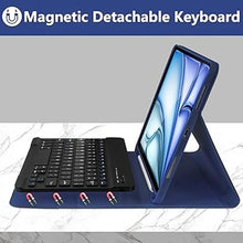 Load image into Gallery viewer, KBCASE for iPad Air 11 inch (M2) 2024 Case with Keyboard, Keyboard Case for iPad Air 5th/4th Generation/for iPad Pro 11 2018, Detachable Bluetooth Keyboard Tablet Case with Pencil Holder(Dark Blue)