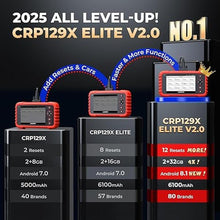 Load image into Gallery viewer, LAUNCH OBD2 Scanner 2025 New CRP129X Elite V2.0 (Upgraded of CRP129X,CRP123X Car Scanner), 12 Resets Scan Tool, Android 8.1 AutoVIN, 4 System Diagnostic Scanner,r, Lifetime Update, 5 Years Backup