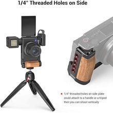 Load image into Gallery viewer, SMALLRIG L-Shape Bracket Wooden Grip with Cold Shoe for Sony ZV1 Digital Camera - 2936