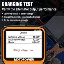 Load image into Gallery viewer, MOTOPOWER MP0515A 12V Car Battery Tester Automotive 100-2000 CCA Battery Load Tester Auto Cranking and Charging System Tester