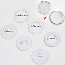 Load image into Gallery viewer, PAIYULE 96 Pieces 46mm Coin Capsules, with Foam Gasket and Plastic Storage Organizer Box, 6 Sizes (20/25/27/30/38/46mm) Coins Collector Case Holder for Coin Collection Supplies