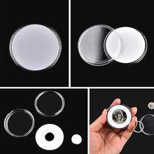 Load image into Gallery viewer, PAIYULE 96 Pieces 46mm Coin Capsules, with Foam Gasket and Plastic Storage Organizer Box, 6 Sizes (20/25/27/30/38/46mm) Coins Collector Case Holder for Coin Collection Supplies