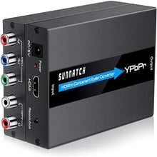 Load image into Gallery viewer, HDMI to Component Converter with Scaler, 1080P HDMI to RGB, Adapter (Aluminum)