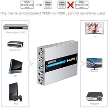 Load image into Gallery viewer, Component to HDMI Converter with Scaler Function, 5RCA YPbPr to HDMI Adapter, Aluminum