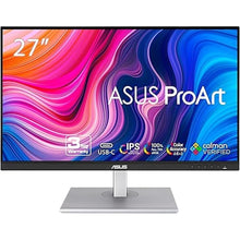 Load image into Gallery viewer, ASUS ProArt Display 27" Monitor - WQHD (2560 x 1440), IPS, 100% sRGB, 100% Rec. 709, ?E < 2, Calman Verified, USB Hub, USB-C, Daisy-chaining, HDMI, Compatible With Laptop & Mac Monitor - PA278CV