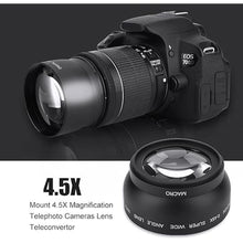 Load image into Gallery viewer, Wide Angle Macro Lens, Camera 52mm 0.45X Magnification Universal Conversion Lens Professional Optical Glass Camera Close Up Lens, for Canon for Nikon for Sony 52mm Mount Camera