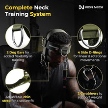 Load image into Gallery viewer, Iron Neck, Versatile Neck Exerciser, Strengthener and Trainer with Adjustable Head and Chin Strap, Portable Head Harness for Weight Lifting, Home and Gym Use