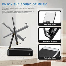 Load image into Gallery viewer, Cell Phone Stand with Wireless Bluetooth Speaker Compatible for Any Smartphones,Anti-Slip Design Phone Holder with HD Surround Sound Bluetooth Speaker for Home,Office,Outdoor