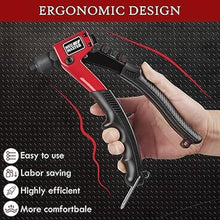 Load image into Gallery viewer, NEU MASTER Rivet Gun with 200Pcs Rivets, Manual Rivet Gun Kit with 4 Tool-Free Interchangeable Rivet Heads, BMC Case, Heavy Duty Single Hand Riveter for Plastic, Metal, Leather