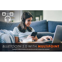 Load image into Gallery viewer, Sound Blaster JAM V2 On-Ear Lightweight Bluetooth 5.0 Wireless Headphones with USB-C, aptX Low Latency, aptX HD, Multipoint Connectivity, Voice Detection and Noise Reduction, 22 Hours Battery Life