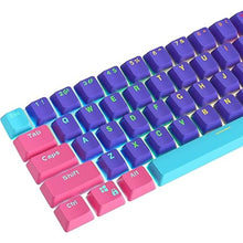 Load image into Gallery viewer, WHYSP 61 PBT Keycaps for 60 Percent Keyboard, Backlit Keycap Set for Mechanical Gaming Keyboard OEM Profile Blue Keycaps with Key Puller for Cherry MX Switches (Peach)