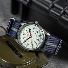 Load image into Gallery viewer, Infantry MDC Glow in The Dark Watches for Men, 12/24 Hour Military Time Watch Waterproof, Field Outdoor Sport Mens Wristwatch with Slip-Thru Nylon Band