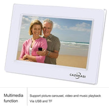 Load image into Gallery viewer, 3 Colors Extra Large Impaired Vision Digital Clock with Day and Date for Elderly Calendar Day Clock Auto Dimmable Clock with Non-Abbreviated Year & Month Alarm Clock (7 inch White)