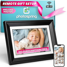 Load image into Gallery viewer, PhotoSpring? Classic Subscription Free 10in WiFi Digital Picture Frame | Send Photos by Email, App, or Web | Touchscreen & 32GB Internal Memory | Play Videos up to 5 min