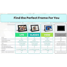 Load image into Gallery viewer, PhotoSpring? Classic Subscription Free 10in WiFi Digital Picture Frame | Send Photos by Email, App, or Web | Touchscreen & 32GB Internal Memory | Play Videos up to 5 min