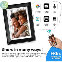 Load image into Gallery viewer, PhotoSpring? Classic Subscription Free 10in WiFi Digital Picture Frame | Send Photos by Email, App, or Web | Touchscreen & 32GB Internal Memory | Play Videos up to 5 min