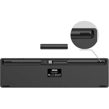 Load image into Gallery viewer, Arteck 2.4G Wireless Keyboard Ultra Slim Full Size Keyboard with Numeric Keypad and Media Hotkey for Computer/Desktop/PC/Laptop/Surface/Smart TV and Windows 10/8/ 7 Built-in Rechargeable Battery
