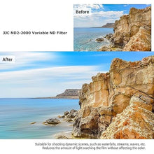 Load image into Gallery viewer, JJC 40.5mm ND Filter ND2-2000 VND Variable Neutral Density Adjustable Fader for Sony ZV-E10 II ZVE10 A7CII A7C ZV-E1 ZVE1 ZV-1F A6400 A6300 A6100 A6000 with E 16-50mm Kit Lens or FE 28-60mm Kit Lens