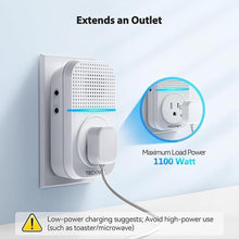 Load image into Gallery viewer, TECKNET Wireless Doorbell, Self-Powered Doorbell, 0-110db Plug-through Wireless Doorbell Ringer for Homes Classroom, IP66 Waterproof 1300ft Door Chime with Extra Socket, 60 Chimes, LED Light (White)