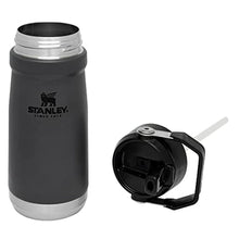 Load image into Gallery viewer, Stanley IceFlow Flip Straw Water Bottle 17 oz | Built-In Straw for Travel and Sports | Lightweight and Leak Resistant | Insulated Stainless Steel | BPA-Free | Charcoal