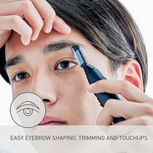 Load image into Gallery viewer, Panasonic Facial Hair Trimmer for Sensitive Skin, Unisex Detailer with Flexible Head, Gentle on Acne, Includes 2 Eyebrow Attachments, Wet/Dry - ER-GM40-K (Black)
