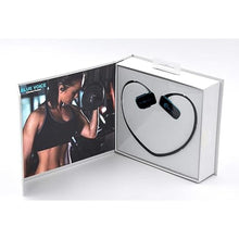 Load image into Gallery viewer, Waterproof MP3 Player Underwater Headphones for Swimming Wrap Around Earbuds 8GB Memory Swim Headset USB Rechargeable IPX8 Earbuds Water Proof for Gym Jogging Running Swimming black