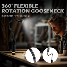 Load image into Gallery viewer, Favorlite LED Work Light, 500 Lumen Gooseneck Flashlight with Magnetic Base, Zoomable Flexible Led Flashlight, Waterproof Job Site Light for Work Bench, Auto-repairing, Inspection, Emergency