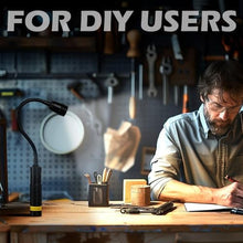 Load image into Gallery viewer, Favorlite LED Work Light, 500 Lumen Gooseneck Flashlight with Magnetic Base, Zoomable Flexible Led Flashlight, Waterproof Job Site Light for Work Bench, Auto-repairing, Inspection, Emergency