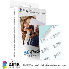Load image into Gallery viewer, Zink 2"x3" Premium Instant Photo Paper (50 Pack) Compatible with Polaroid Snap, Snap Touch, Zip and Mint Cameras and Printers