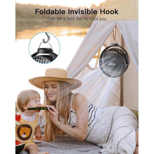 Load image into Gallery viewer, Portable Stroller Fan, Use As Power Bank, 65H 12000mAh Battery Operated Fan Flexible Tripod Baby Car Seat Fan with Timming, Personal Mini Handheld/Desk/Small Clip On Fans For Stroller, Beach, Camping