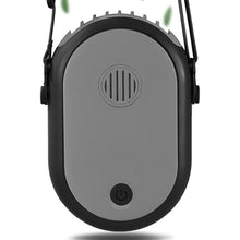 Load image into Gallery viewer, Portable Hanging Neck Fan Wearable Personal Fan Battery Operated USB Rechargeable 3 Speed Mini Handheld Air Conditioning Cooling Refrigeration Necklace Fan for Women Eyelash Camping Outdoor (black)