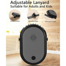 Load image into Gallery viewer, Portable Hanging Neck Fan Wearable Personal Fan Battery Operated USB Rechargeable 3 Speed Mini Handheld Air Conditioning Cooling Refrigeration Necklace Fan for Women Eyelash Camping Outdoor (black)