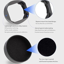 Load image into Gallery viewer, Haoge Lens Hood Metal Square Bayonet for Fujifilm XF35mmF2 R WR, XF23mmF2 R WR XC 35mm F2, Fuji 35mm F2, 23mm F2 Lens Hood, with Metal Front Cap, Replaces Fujifilm LH-XF35-2 LH XF35 2 Hood Shade