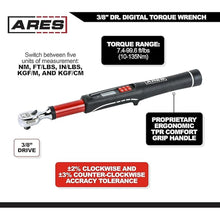 Load image into Gallery viewer, ARES 43000-3/8-Inch Drive Electronic Digital Torque Wrench - 7.4-99.6 ft/lbs (10-135Nm) - Reversible Sealed Head - Multi-Alert System Prevents Over-Torquing