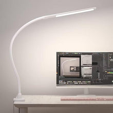 Load image into Gallery viewer, Hokone LED Desk Lamp with Clamp, 10W Gooseneck Lamps Touch Control,Swing Arm Clamp Lamp, Architect Clamp Desk Lamp Dimmable,Nail Lamp for Desk Table (White)
