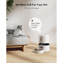 Load image into Gallery viewer, PETLIBRO Automatic Cat Feeder, Automatic Cat Food Dispenser with Freshness Preservation, 3L Timed Cat Feeders for Dry Food, Up to 50 Portions 6 Meals Per Day, Granary Pet Feeder for Cats, White