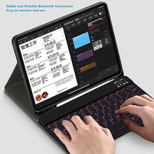 Load image into Gallery viewer, Backlit Bluetooth Keyboard Small Portable Wireless Keyboard Rechargeable Illuminated for Android Samsung Tablet Cell Phone Smartphone iPad A16 11th 10th Generation iPad Pro Air Mini iPhone (Black)