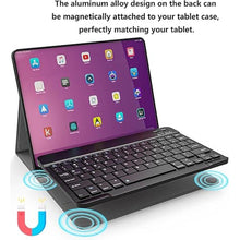 Load image into Gallery viewer, Ultra-Slim Small Bluetooth Keyboard and Mouse Combo Portable Rechargeable Wireless Keyboard for Android Tablet Cell Phone Samsung Smartphone iPhone iPad Mini Pro Air 10.2 10.9 11 12.9 13 inch (Black)