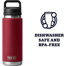 Load image into Gallery viewer, YETI Rambler 26 oz Bottle, Leakproof, Vacuum Insulated, Stainless Steel with Chug Cap, Harvest Red