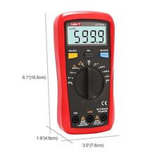 Load image into Gallery viewer, UNI-T Digital Multimeter Tester UT133A, AC DC Voltage Current Dmm Multimeter 6000 Counts Auto Ranging NCV Measures Volt Amp Ohm Capacitance Frequency Temperature, Continuity Diode Test, Palm Size
