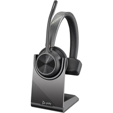 Load image into Gallery viewer, Poly - Voyager 4310 UC Wireless Headset + Charge Stand (Plantronics) - Single-Ear Headset w/Mic - Connect to PC/Mac via USB-A Bluetooth Adapter, Cell Phone via Bluetooth -Works with Teams, Zoom &More