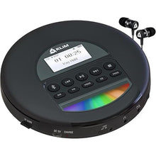Load image into Gallery viewer, KLIM Nomad - New - Portable CD Player Walkman with Long-Lasting Battery - with Headphones - Radio FM - Compatible MP3 CD Player Portable - TF Card Radio FM AM Bluetooth - Ideal for Cars - Black