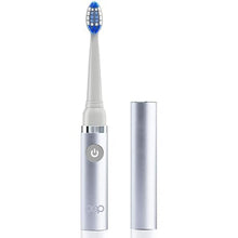 Load image into Gallery viewer, Pop Sonic Electric Toothbrush (Metallic Silver) - Travel Toothbrushes w/AAA Battery | Kids Electric Toothbrushes with 2 Speed & 15,000-30,000 Strokes/Minute, Dupont Nylon Bristles