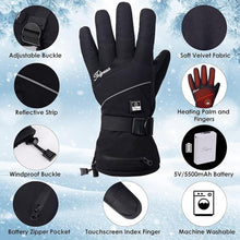 Load image into Gallery viewer, Telguua Heated Gloves for Women Men,Upgraded Battery 5500mAh Electric Heated Ski Gloves Rechargeable for Women Waterproof Touchscreen Heated Work Glove for Raynaud's&Arthritis