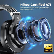Load image into Gallery viewer, OneOdio A71 Hi-Res Studio Recording Headphones - Wired Over Ear Headphones with SharePort, Monitoring Mixing Foldable Headset with Stereo Sound, 3.5/6.35MM Jack for PC Computer DJ Guitar