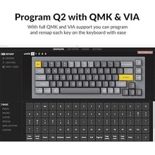 Load image into Gallery viewer, Keychron Q2 Wired Custom Mechanical Keyboard, QMK/VIA Programmable Macro, Full Aluminum, Hot-Swappable Gateron G Pro Blue Switch, 65% Layout Double Gasket Compatible with Mac and Windows - Grey